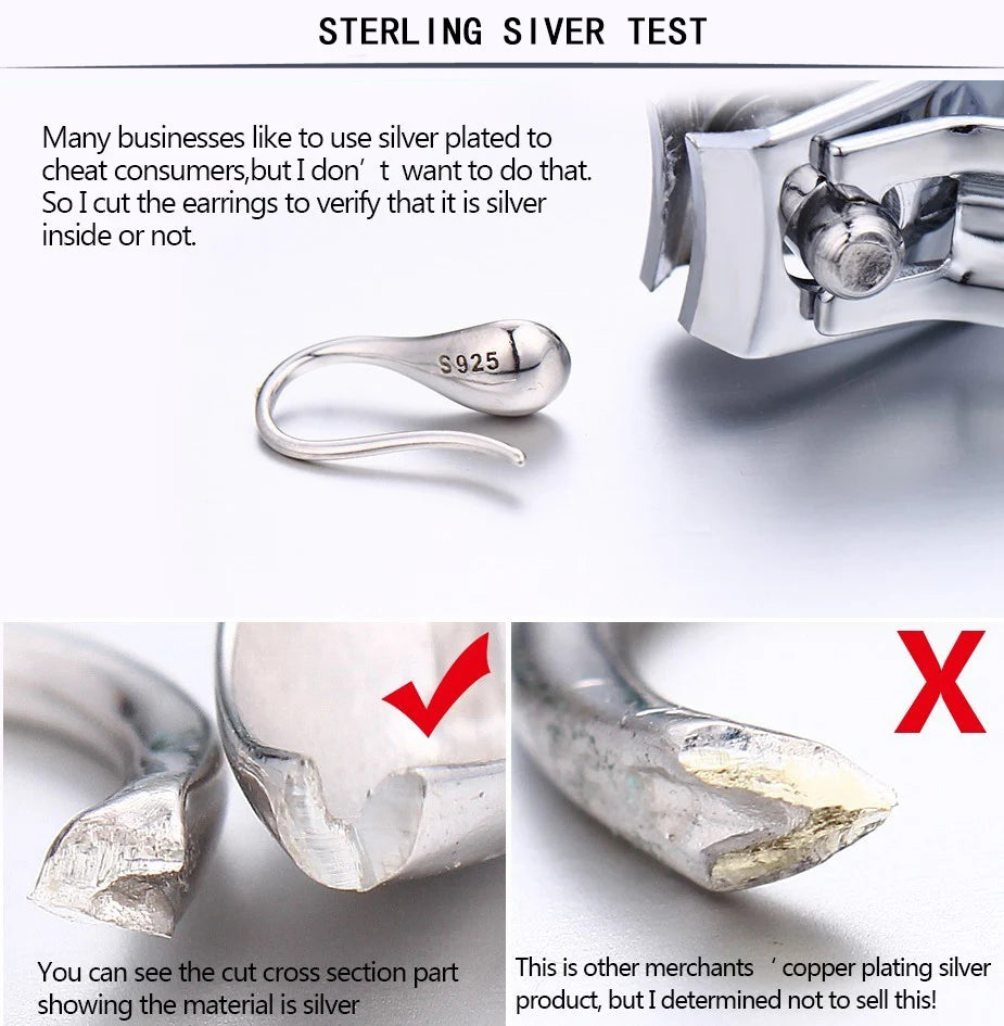 925 Sterling Silver Earrings For Women Trendy Simple Circle Handmade Earring Jewelry Prevent Allergy Party Accessories