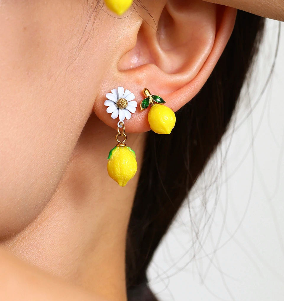 Handmade Beaded Necklace Matching Bracelet Earrings With Lemon Pendant Charms Shell Beads Necklaces Bracelets Earring For Women