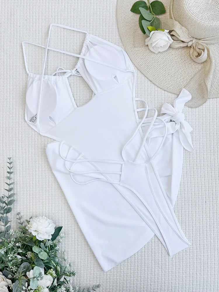 Summer Swimsuits Women Clothing High Cut Sexy Hot Fitness Swimwear Bikini Sets 2 Pieces Bathing Suits Female