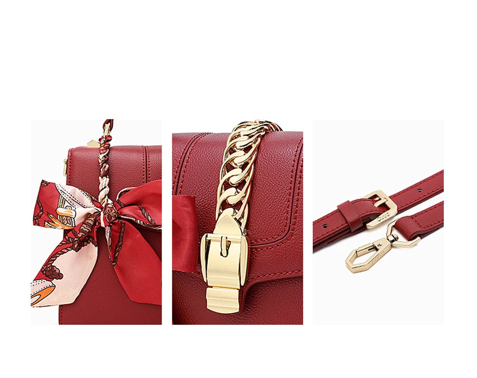 Women's handbag, mother's bag, women's crossbody bag, hand-held small bag, silk scarf, genuine leather women's bag