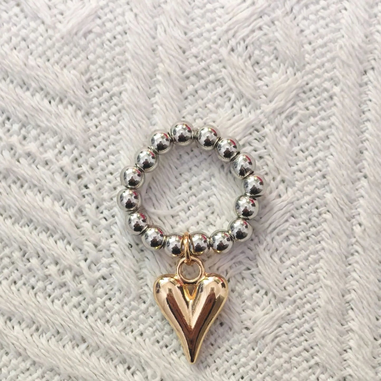 New Heart Beaded Necklace Bracelet Ring Women Boho Crystal Class Gravel Clavicle Chain Cool Y2K Choker Exquisite Fashion Jewelry