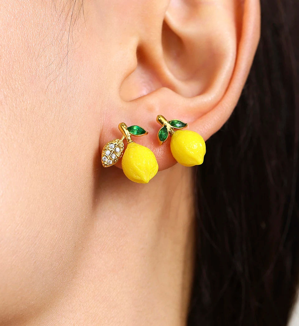 Handmade Beaded Necklace Matching Bracelet Earrings With Lemon Pendant Charms Shell Beads Necklaces Bracelets Earring For Women