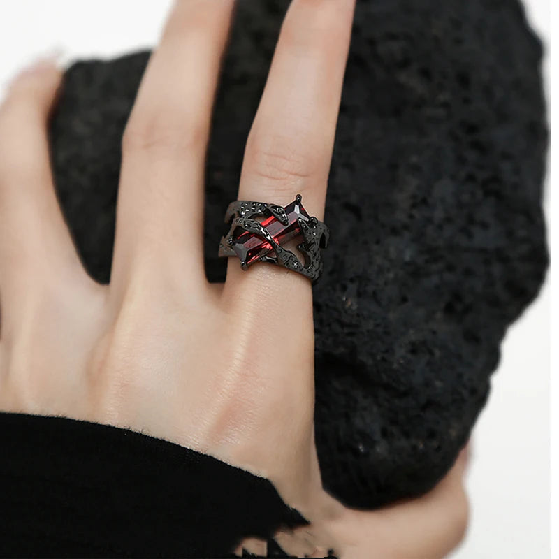 Women's Ring Simple Star Ring Open Mouth Adjustable Awning Send Girlfriend Girlfriends Gift Jewellery Jewellery