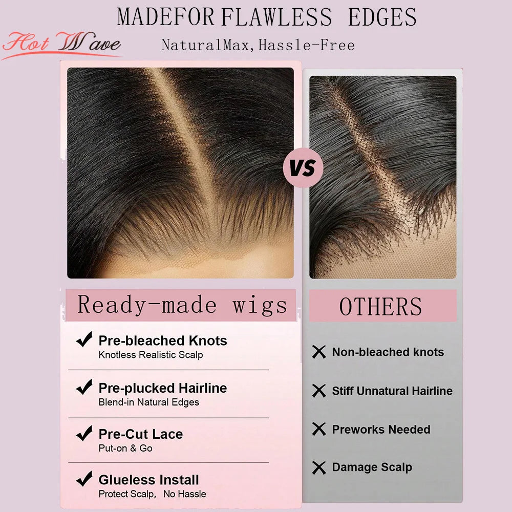 Glueless Wigs 6x4 Deep Wave Bob Human Hair Wigs For Women Bleached Knots Lace Wig Pre Plucked Pre Cut Lace Ready To Wear Wigs