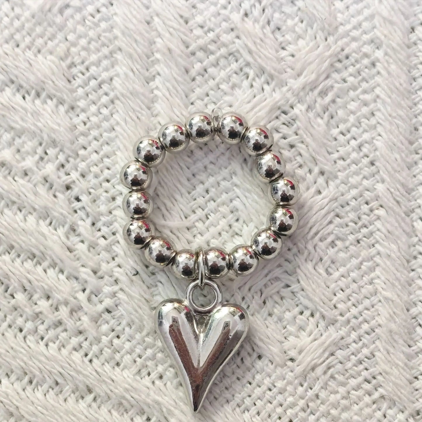 New Heart Beaded Necklace Bracelet Ring Women Boho Crystal Class Gravel Clavicle Chain Cool Y2K Choker Exquisite Fashion Jewelry