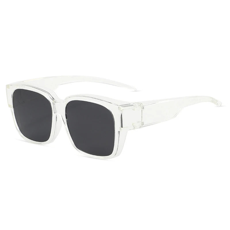 Men Women Polarized Sunglasses Wear Over Myopia Prescription Glasses Vintage Outdoor Travel Night Vision Driving Goggles