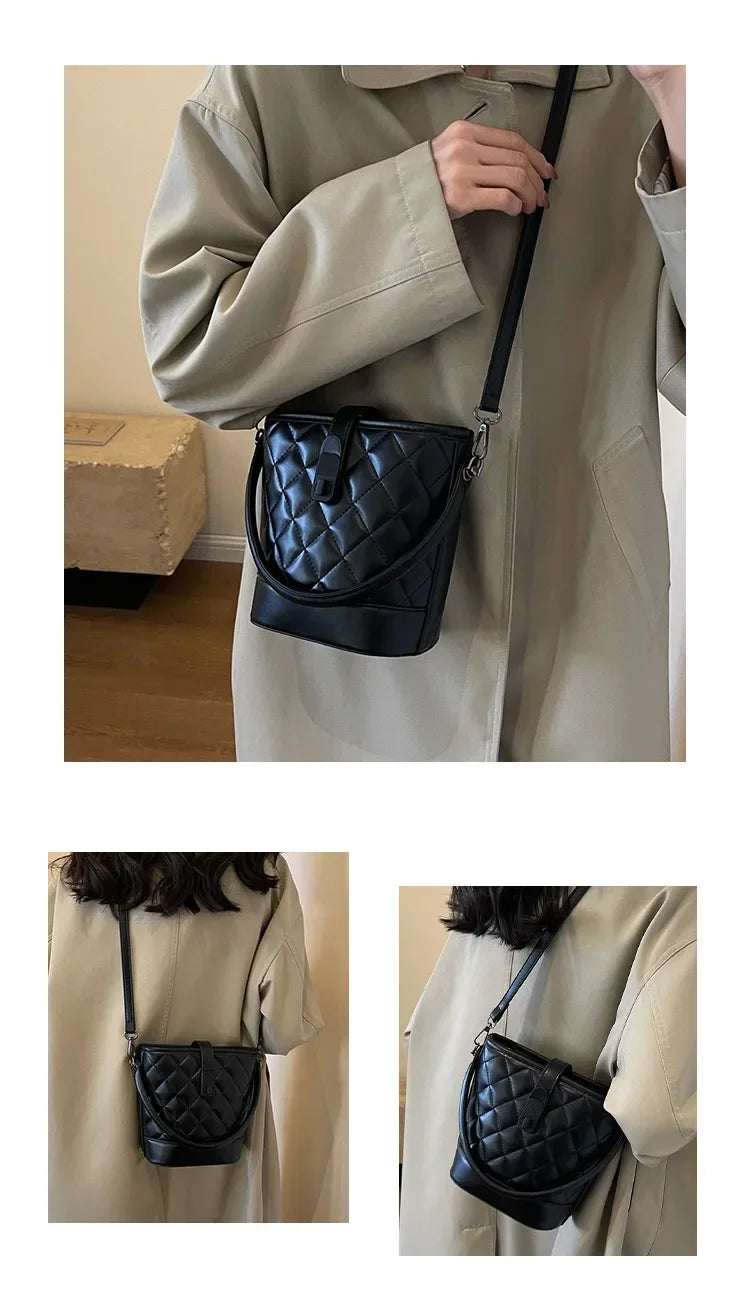 Women's Handbag - Square Design, Retro-Chic Luxury Style, Premium Leather Craftsmanship, Convertible Single-Shoulder Style