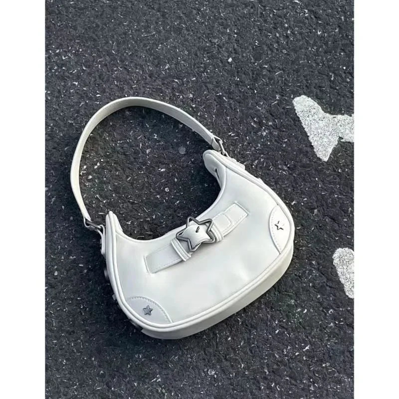 Handbag, women's small bag, mobile phone bag new high-end feeling, autumn retro denim star girl shoulder bag niche hand bag