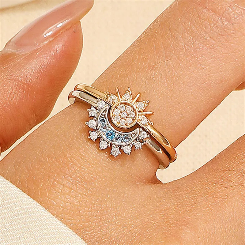 2024 New Flower Ring for Women Simple Temperament Party Fashion Trendy Charm Waterproof Jewelry Gifts Wholesale