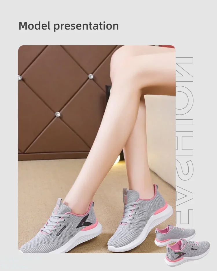 The women's walking shoes have a soft and slip-resistant sole making them perfect for stylish runners.Breathable and comfortable