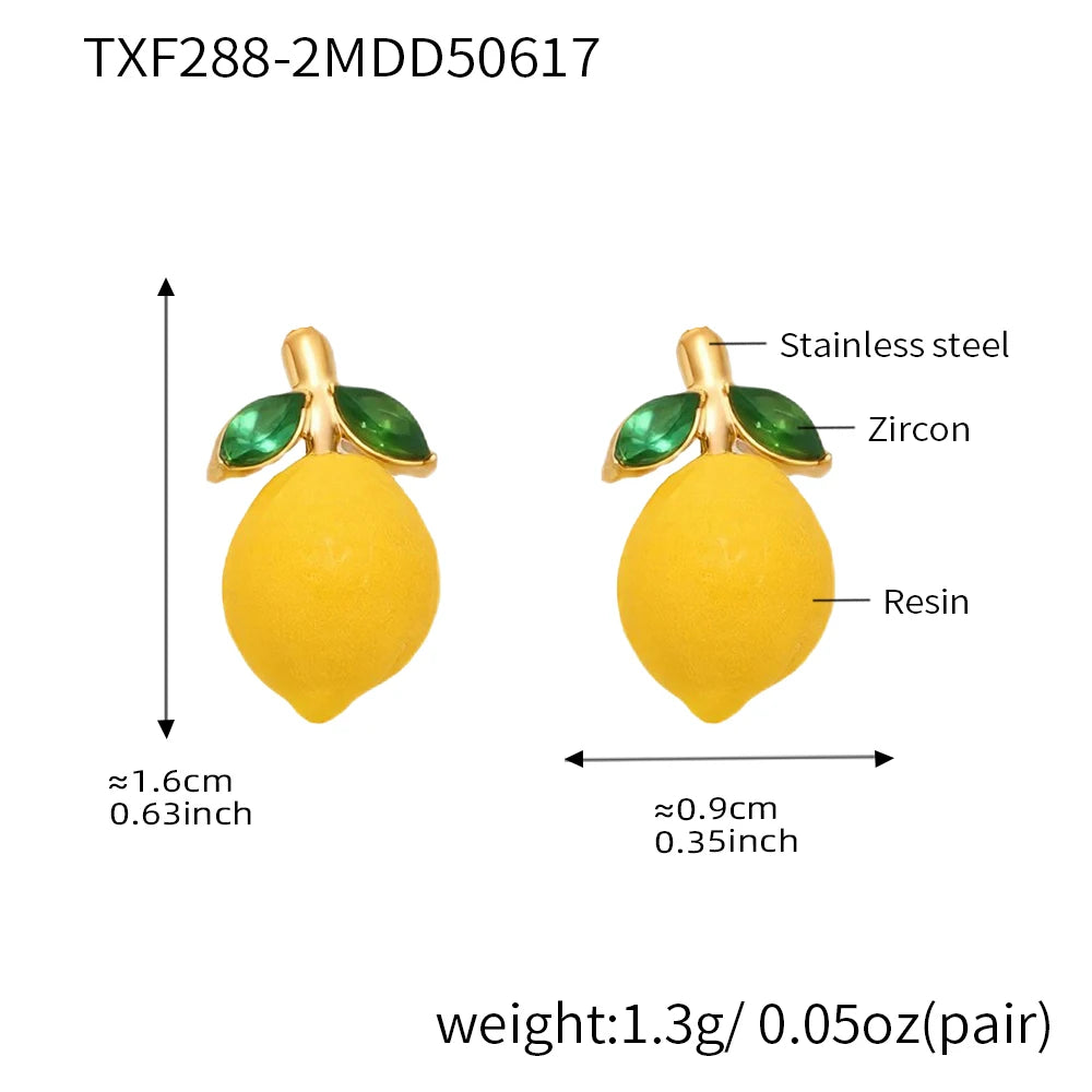 Handmade Beaded Necklace Matching Bracelet Earrings With Lemon Pendant Charms Shell Beads Necklaces Bracelets Earring For Women