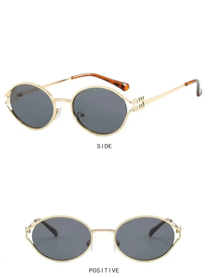 Fashion sunglasses brand designer metal women's prescription optical frame glasses UV protection men's sunglasses
