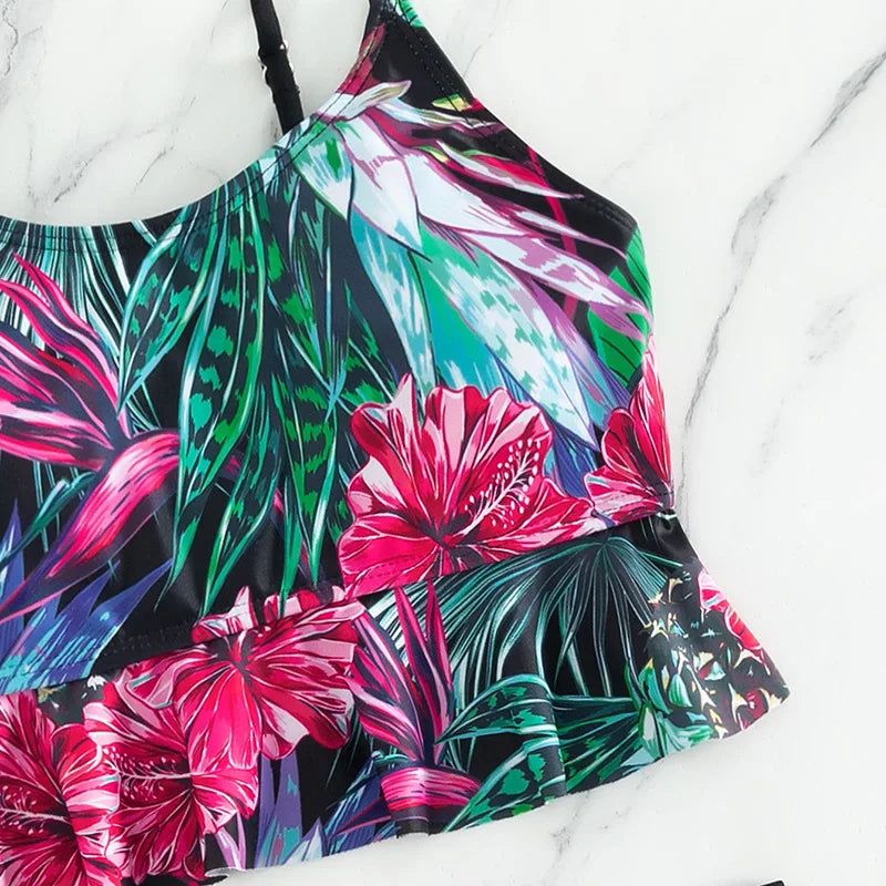 Summer Sexy Swimsuits Tankini Set Female Two-piece Swimwear Beach Swim Wear Bathing Suits Pool Women's Swimming Suit 2024