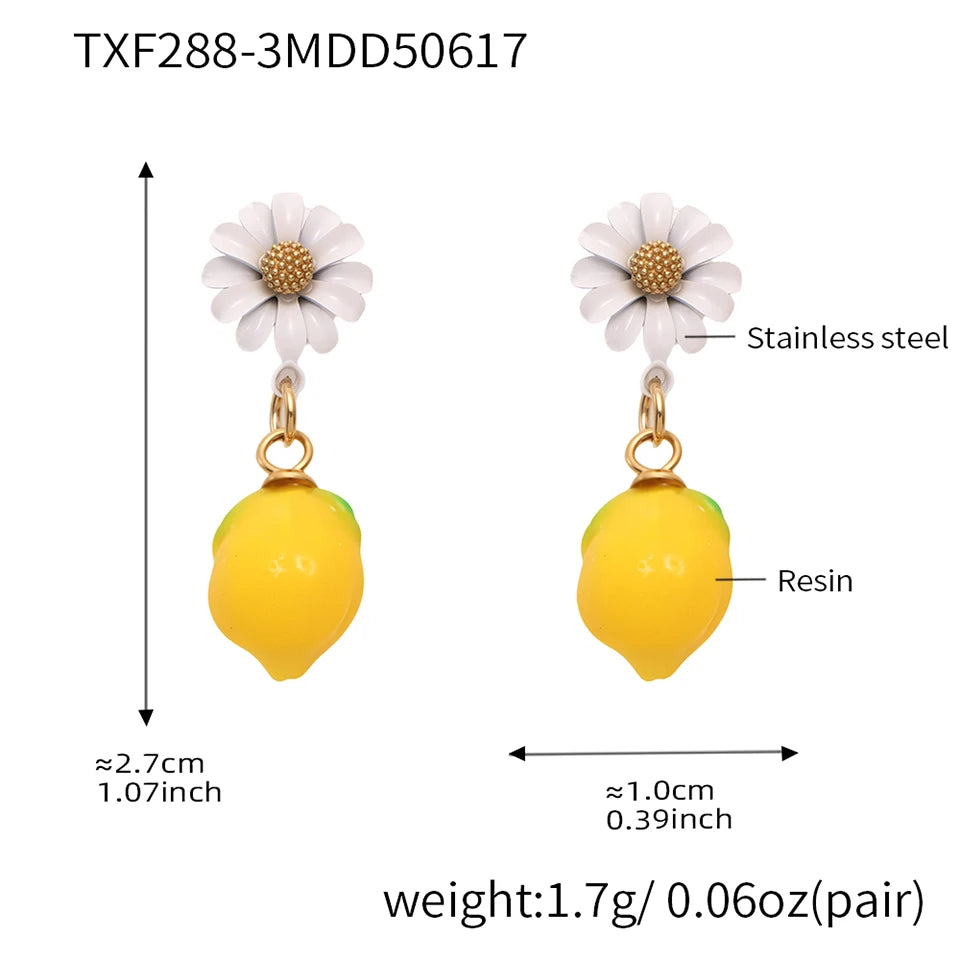 Handmade Beaded Necklace Matching Bracelet Earrings With Lemon Pendant Charms Shell Beads Necklaces Bracelets Earring For Women