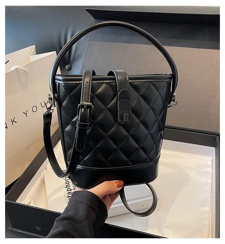 Women's Handbag - Square Design, Retro-Chic Luxury Style, Premium Leather Craftsmanship, Convertible Single-Shoulder Style