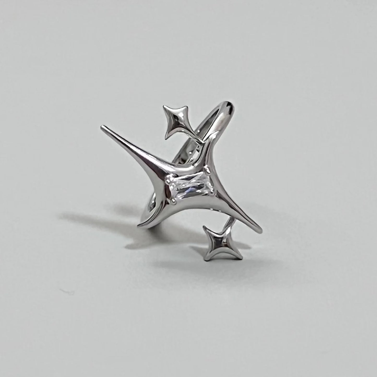 Women's Ring Simple Star Ring Open Mouth Adjustable Awning Send Girlfriend Girlfriends Gift Jewellery Jewellery