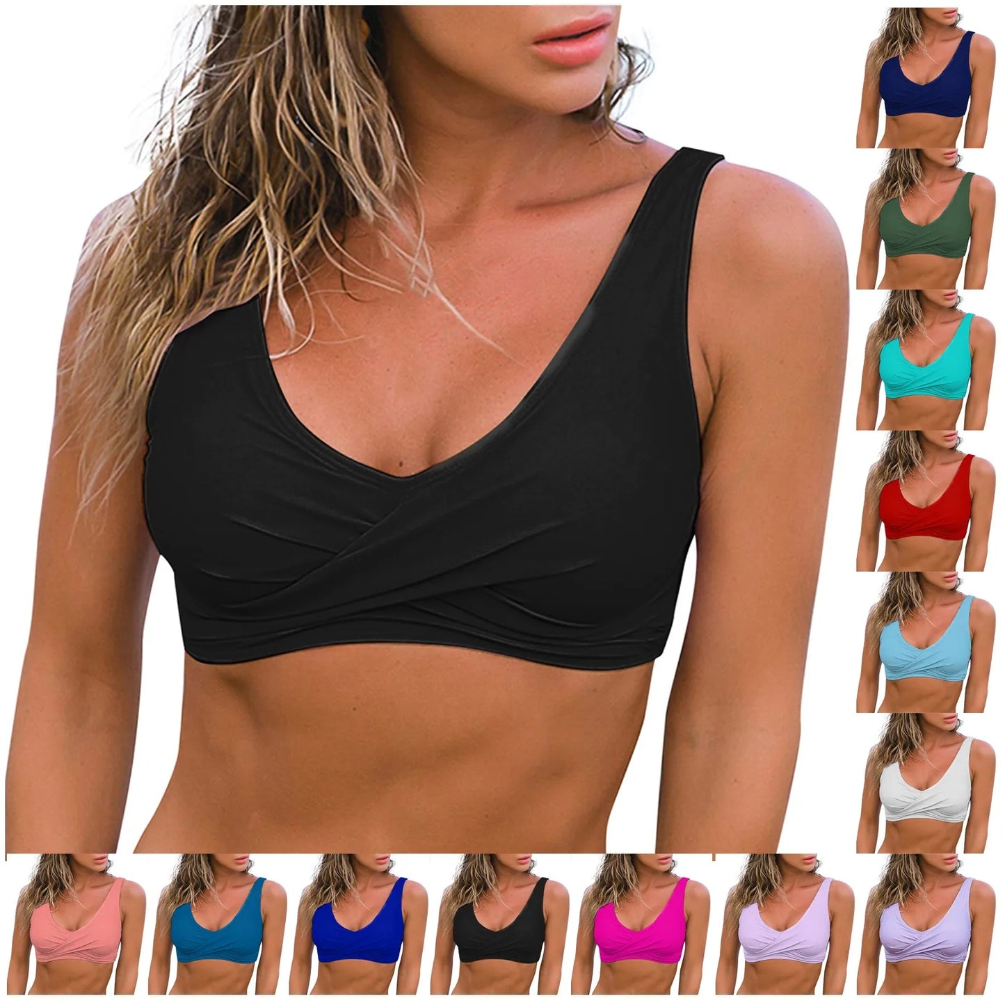Women Sexy Bikini Top Tummy Swim Tops Bathing Suit Top No Bottom Fashionable swimwear trends Comfortably breathable chic