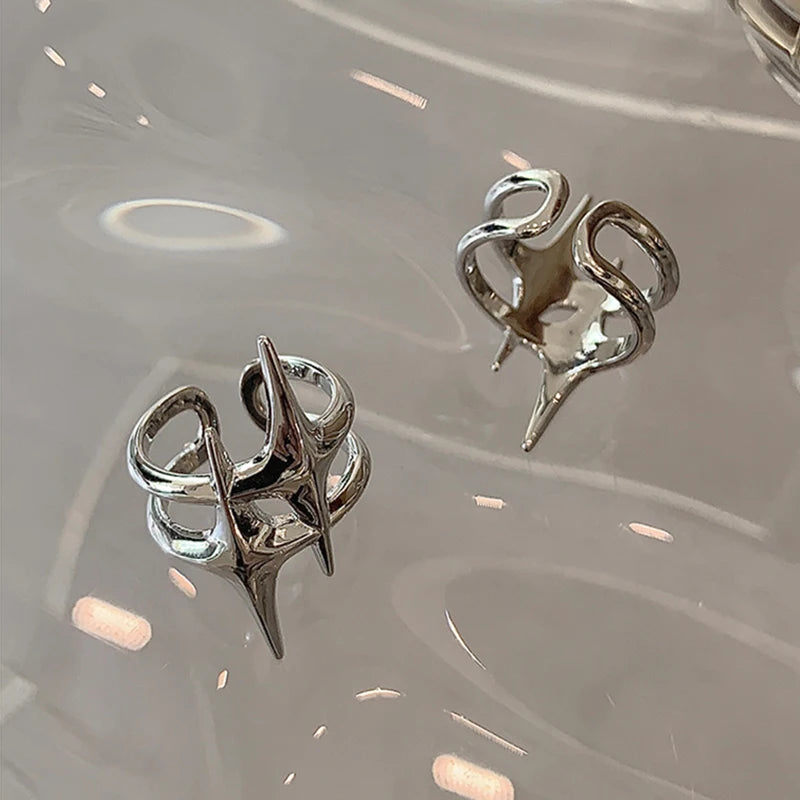 Women's Ring Simple Star Ring Open Mouth Adjustable Awning Send Girlfriend Girlfriends Gift Jewellery Jewellery