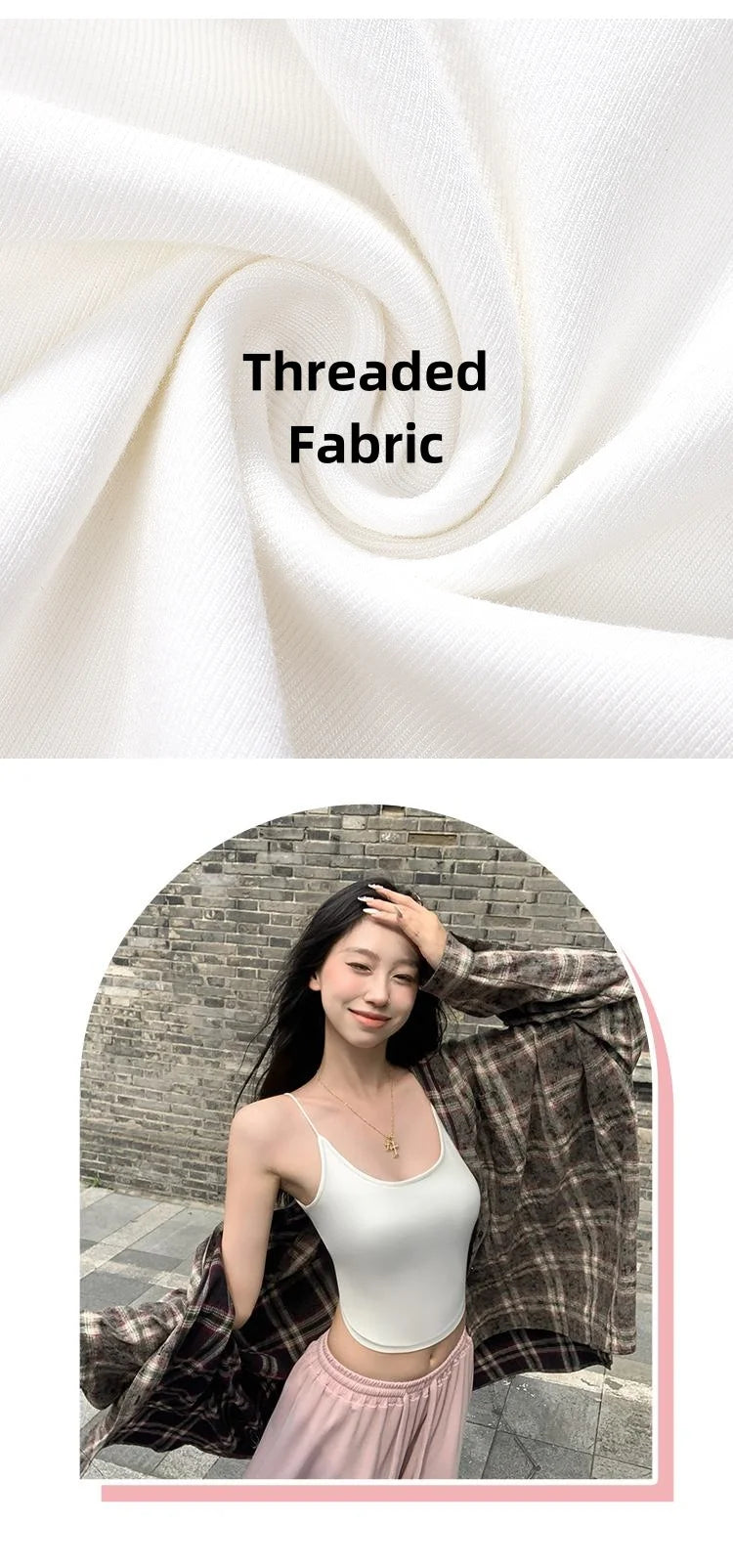 Sweet Hot Tops Camisole Chic Tank Top Inner Women Summer Sleeveless Spice Girl Wear Bottom Breasted Beauty Back