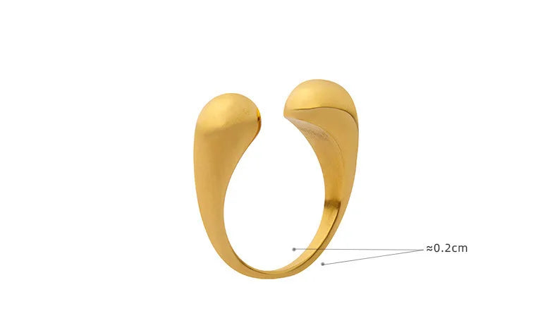 Women's Ring INS Minimalist Unique Open Design Adjustable Plain Circle Sense of Design Versatile Jewelry Accessories