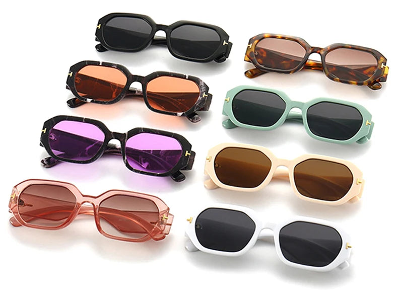 Women Luxury Fashion Square Sunglasses Woman Retro Black Eyewear Shades UV400 Men Trending Sun Glasses Gafas De Sol