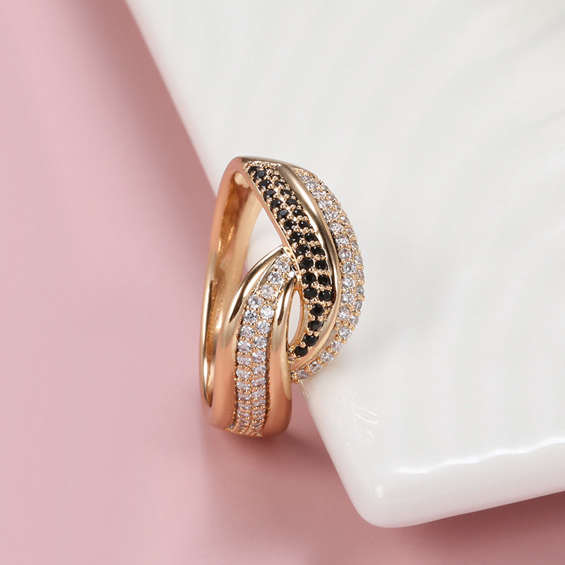 Luxury Wedding Ring for Women Elegant Real 18k Rose Gold Original Jewelry Gift Anillos De Para Mujer Oro 18 K Fine Jewelry