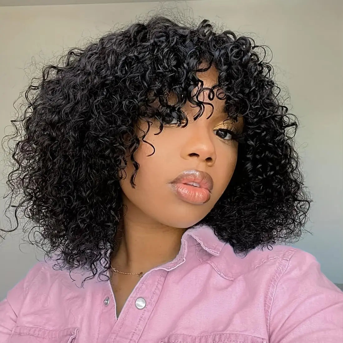 Curly Synthetic Wigs for Women Kinky Curly Headband Wig Synthetic Fiber Natural Looking Glueless Hair for Daily Wear Cosplay