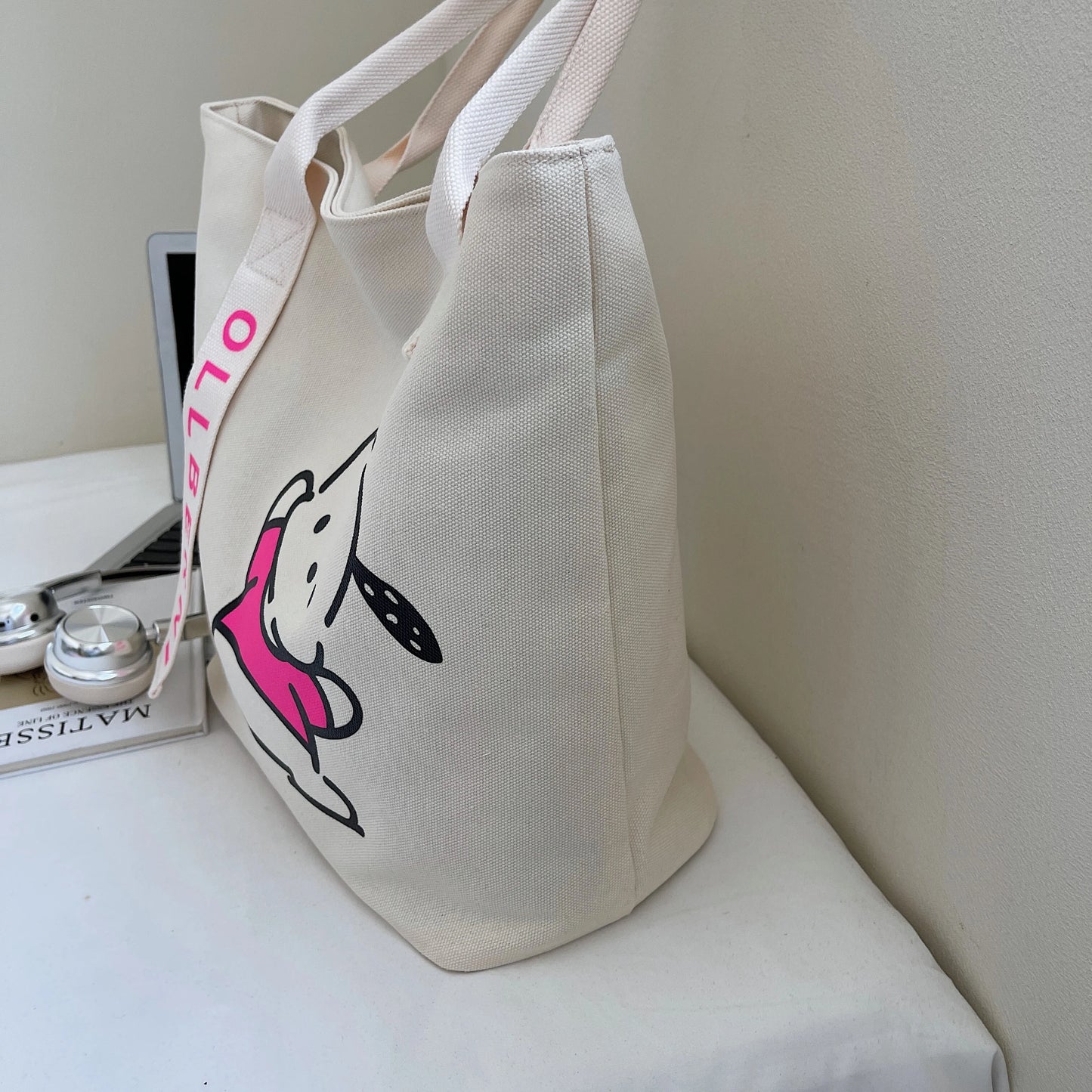 Handbag. Bags women handbags ladies.Cartoon canvas bag women's new large-capacity handbag leisure commuter tote bag make-up bag