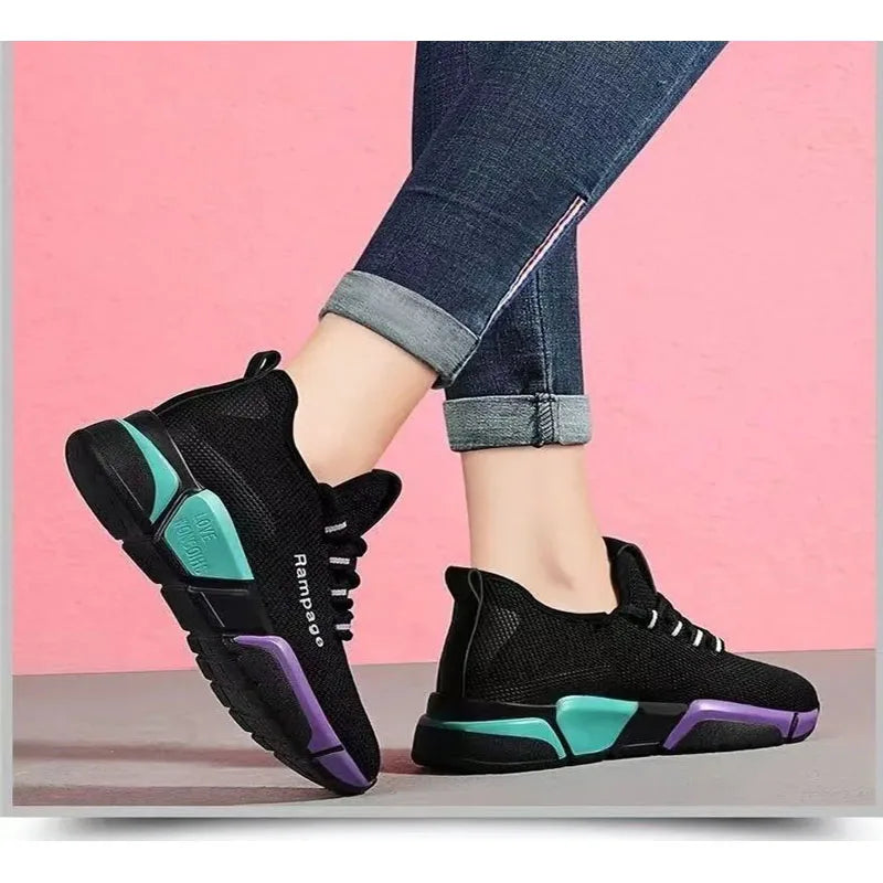 Women's shoes new comfortable women's shoes spring and autumn versatile lace up comfortable lightweight sports shoes