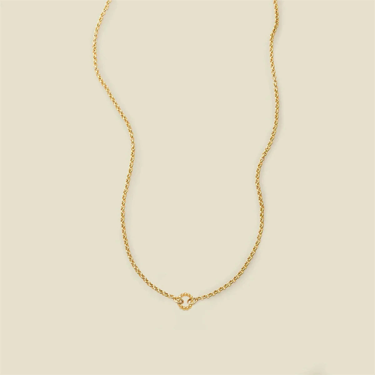 New DIY Basic Flexible Chain Complete Round Elliptical Necklace Electroplated 18K Gold Color Preserving
