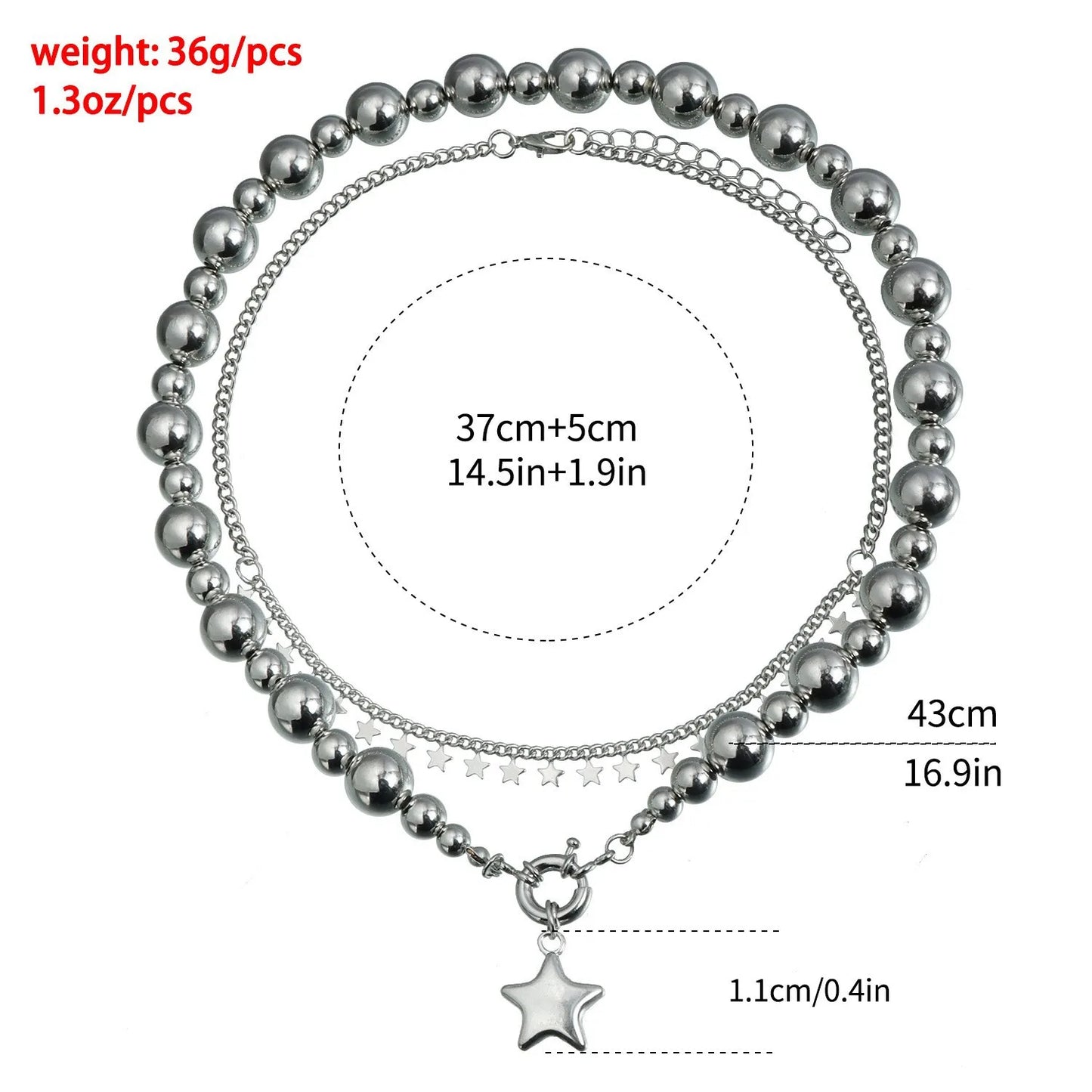 New Heart Beaded Necklace Bracelet Ring Women Boho Crystal Class Gravel Clavicle Chain Cool Y2K Choker Exquisite Fashion Jewelry