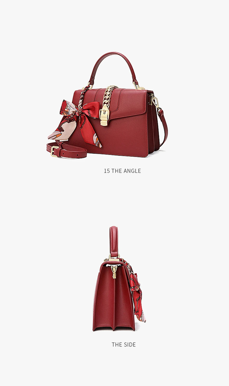 Women's handbag, mother's bag, women's crossbody bag, hand-held small bag, silk scarf, genuine leather women's bag
