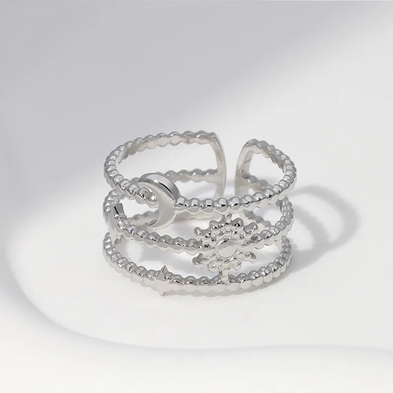 2024 New Flower Ring for Women Simple Temperament Party Fashion Trendy Charm Waterproof Jewelry Gifts Wholesale