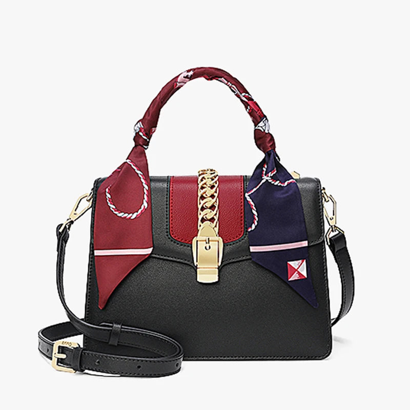Women's handbag, mother's bag, women's crossbody bag, hand-held small bag, silk scarf, genuine leather women's bag