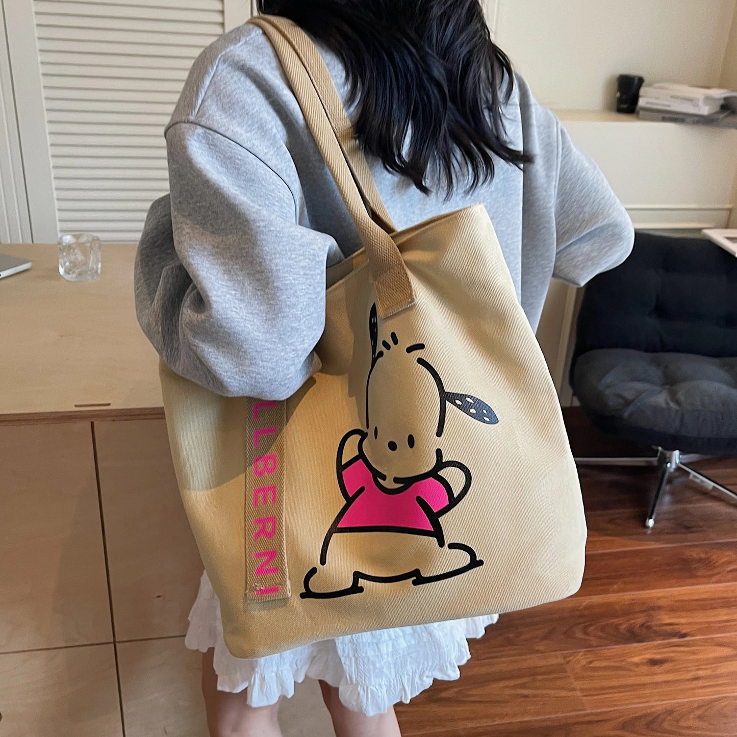 Handbag. Bags women handbags ladies.Cartoon canvas bag women's new large-capacity handbag leisure commuter tote bag make-up bag