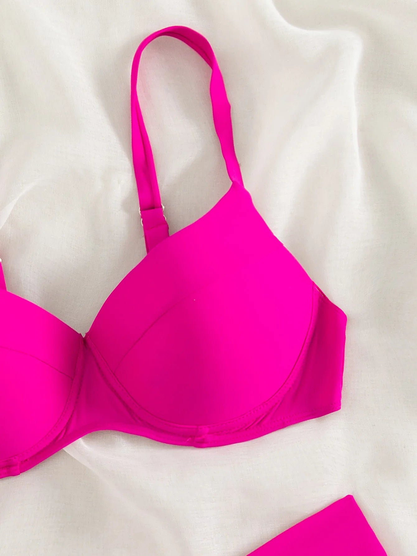 Women's Two Swimsuit Sexy Hot Pink 2 Piece Bikini High Waist Underwire Suspender Swimwear Beach Bathing Suit Beachwear 2025 New