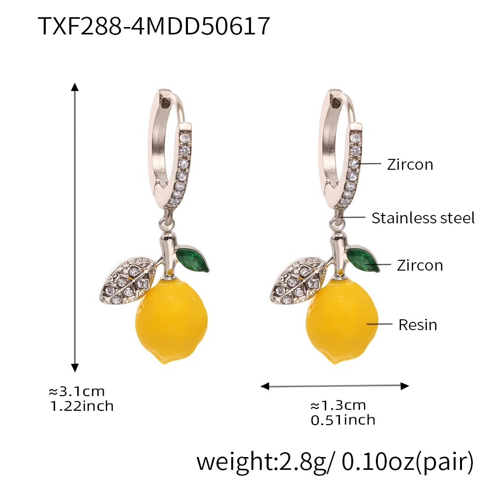 Handmade Beaded Necklace Matching Bracelet Earrings With Lemon Pendant Charms Shell Beads Necklaces Bracelets Earring For Women