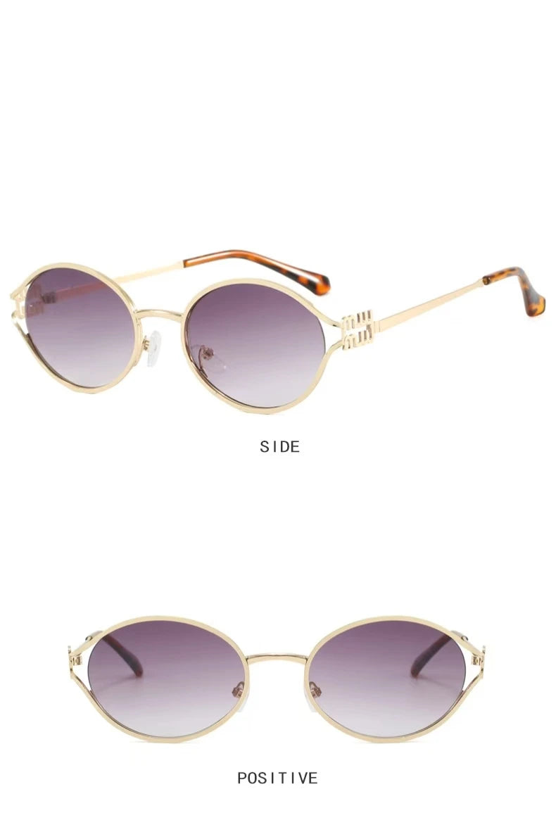 Fashion sunglasses brand designer metal women's prescription optical frame glasses UV protection men's sunglasses