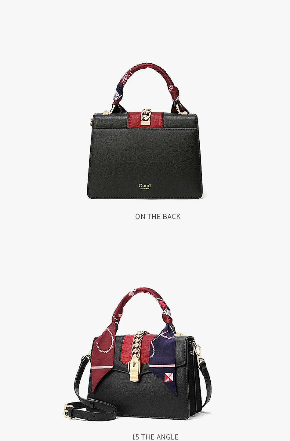 Women's handbag, mother's bag, women's crossbody bag, hand-held small bag, silk scarf, genuine leather women's bag