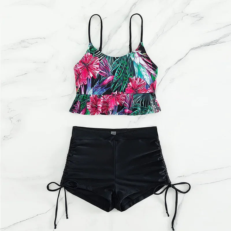 Summer Sexy Swimsuits Tankini Set Female Two-piece Swimwear Beach Swim Wear Bathing Suits Pool Women's Swimming Suit 2024