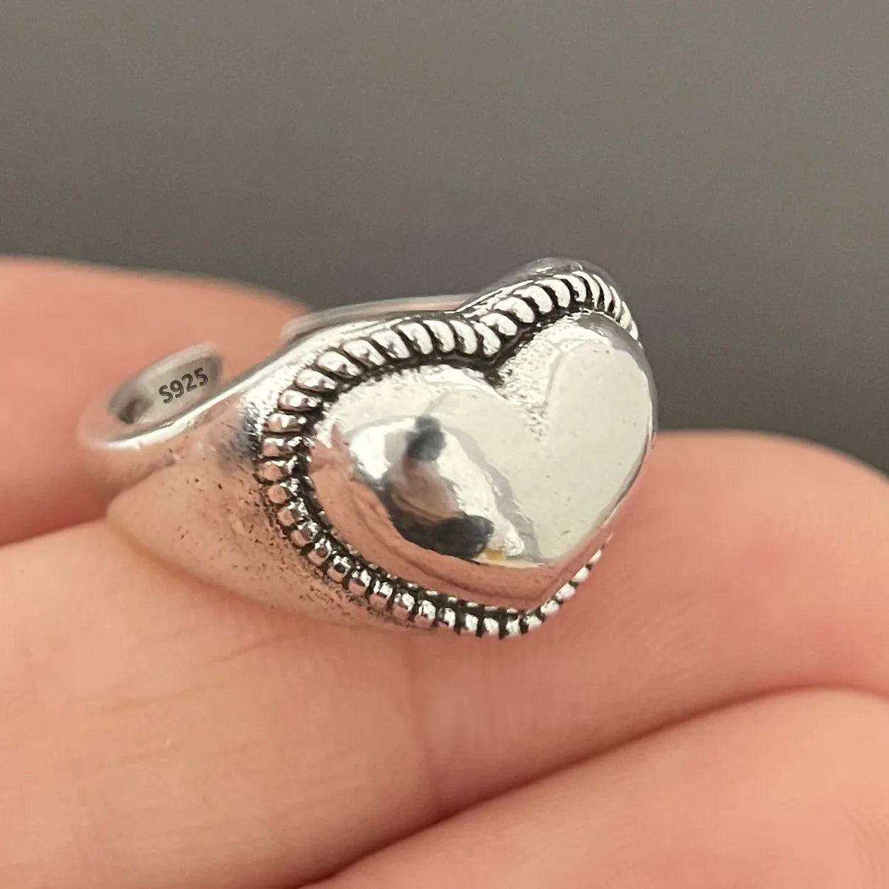 925 Sterling Silver Rings for Women Couple Minimalist Handmade Simple Big Flower Ring Party Jewelry Gift Prevent Allergy