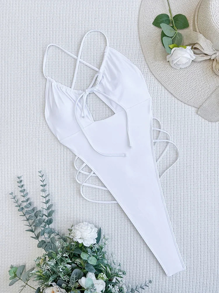 Summer Swimsuits Women Clothing High Cut Sexy Hot Fitness Swimwear Bikini Sets 2 Pieces Bathing Suits Female