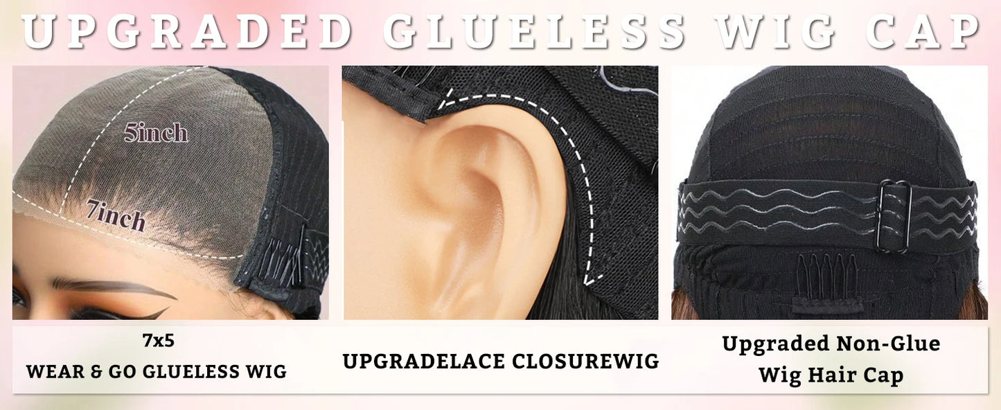 Glueless Wigs Human Hair Pre Plucked Pre Cut Loose Deep Wave Wig Lace Lace Big Wave Long Curly Hair Synthetic Headband