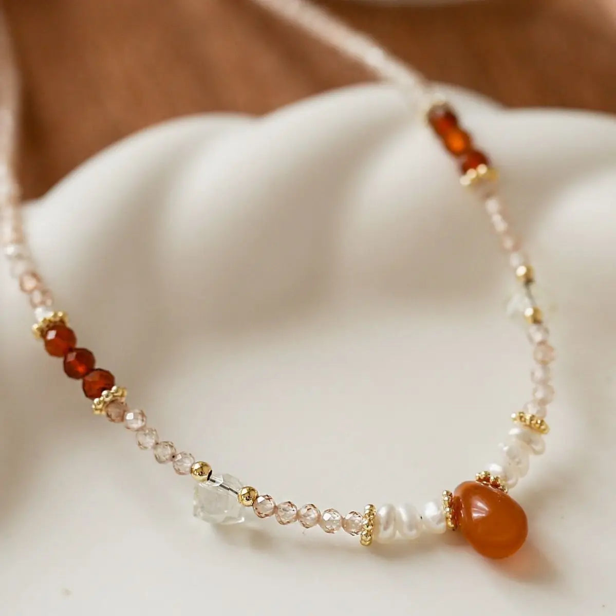 Natural Pearls Necklaces Bracelets Set Women Girls Black Crystal Agate Lazurite Zircon Collarbone Chain Necklace Jewelry Gift