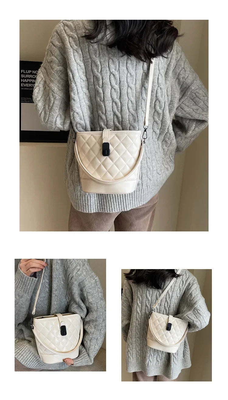 Women's Handbag - Square Design, Retro-Chic Luxury Style, Premium Leather Craftsmanship, Convertible Single-Shoulder Style