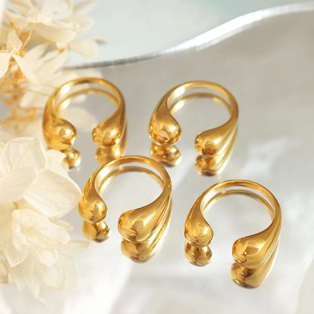 Women's Ring INS Minimalist Unique Open Design Adjustable Plain Circle Sense of Design Versatile Jewelry Accessories