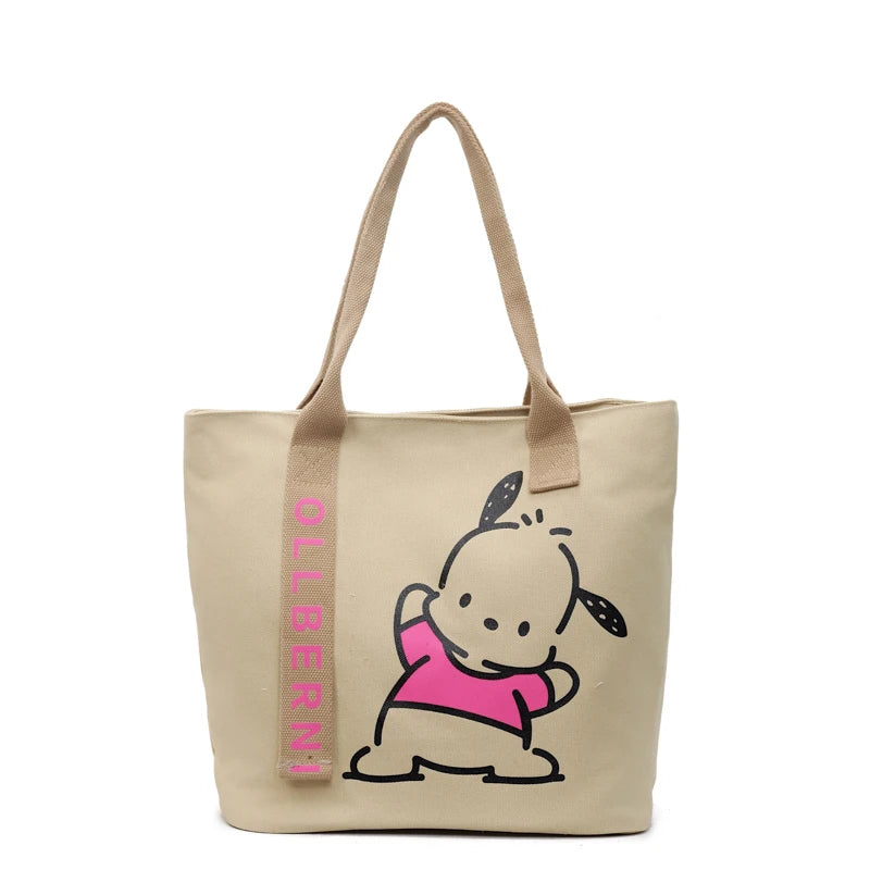 Handbag. Bags women handbags ladies.Cartoon canvas bag women's new large-capacity handbag leisure commuter tote bag make-up bag