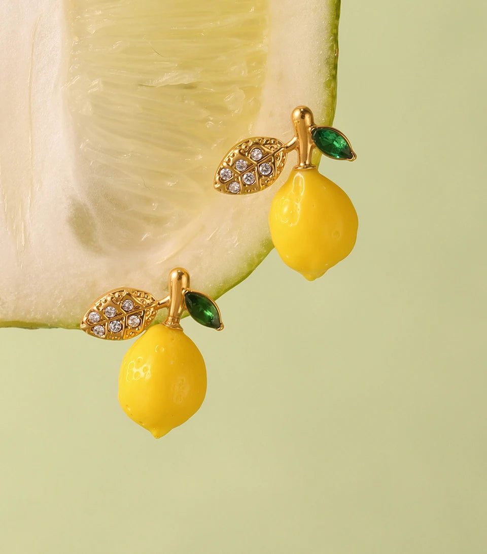 Handmade Beaded Necklace Matching Bracelet Earrings With Lemon Pendant Charms Shell Beads Necklaces Bracelets Earring For Women