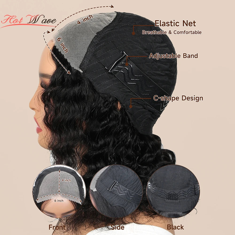 Glueless Wigs 6x4 Deep Wave Bob Human Hair Wigs For Women Bleached Knots Lace Wig Pre Plucked Pre Cut Lace Ready To Wear Wigs