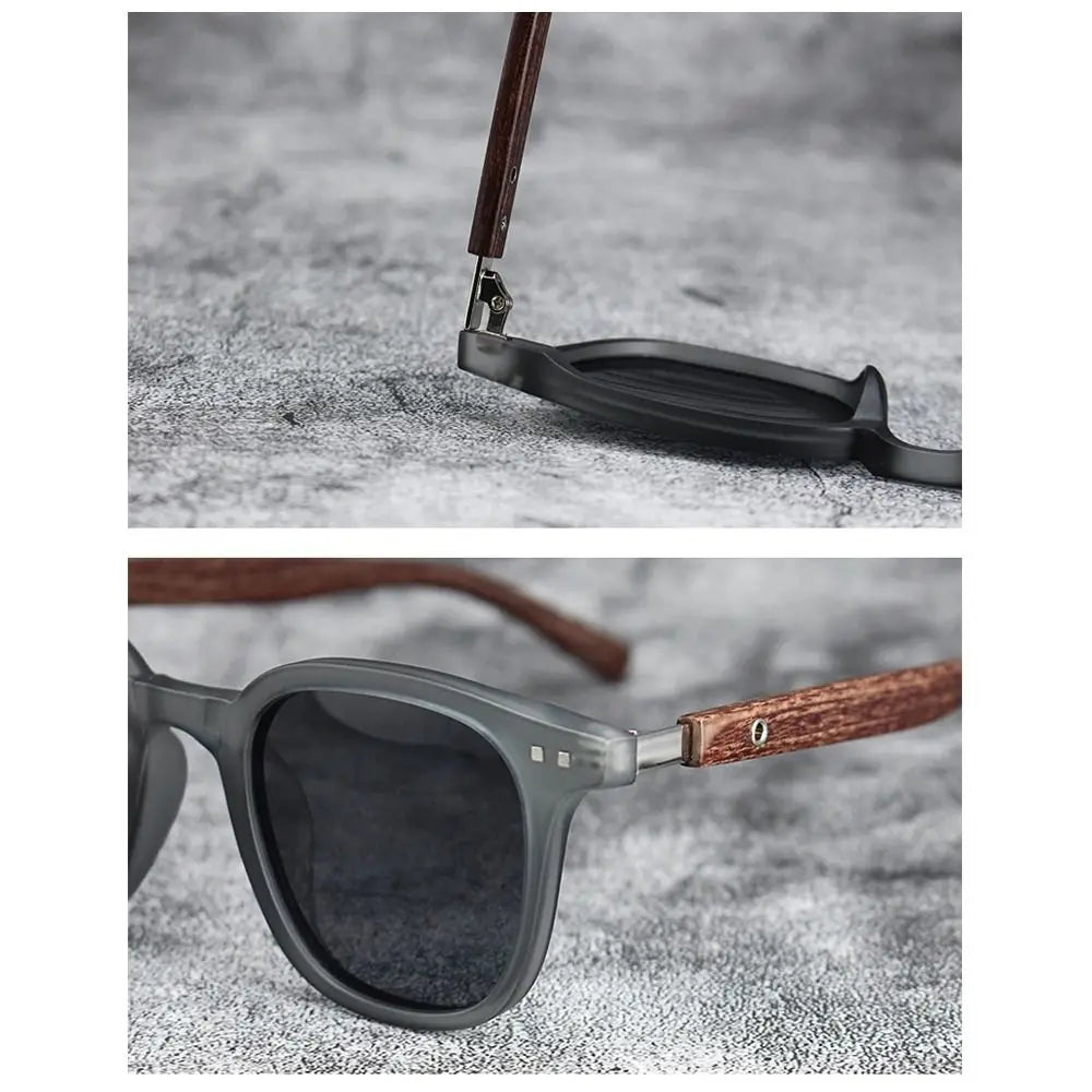 Trendy Retro Wood Grain Sunglasses for Women and Men New Square Frame Sun Glasses UV Protection Cycling Eyewear Outdoor Street